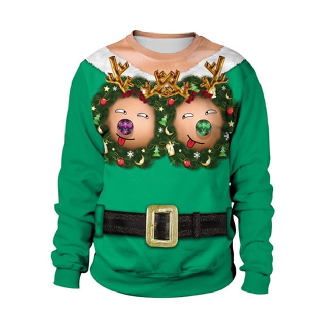 Sweater Camiseta Para Mujer Impresión Digital 3D Cuello Redondo Sudaderas Para Regalo De Navidad Fiesta De Vacaciones Methold HA046226-03