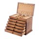 thumbnail image 3 of Joyero de madera, organizador de joyas con cerradura, expositor de joyas, caja de baratijas para collares, tocador y organización Forro marrón con gancho, 3 of 9