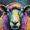 Abstract Sheep, variant on Vintage Floral Bouquet Canvas Print Wall Art, Room Decor for Living Room Bedroom Dining Room Office Entryway Hotel