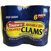 (6 pack) Snow's Chopped Clams in Clam Juice, 6.5 oz