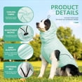 thumbnail image 3 of Amztom Ice Sensation Dog T-Shirt, UPF 50+ Sun Protection Cooling Vest for Summer, High Elastic with Adjustable Buckle & Hind Leg Strap, Reflective, Blue, XL, 3 of 7