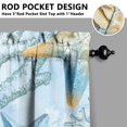 thumbnail image 5 of Kitchen Curtains 36 Inch Short - 3 Panel Set, Nautical Starfish Beach Seashell Mermaid Theme, Rod Pocket Window Curtain for Tropical Farmhouse, Easy Wash, 5 of 6