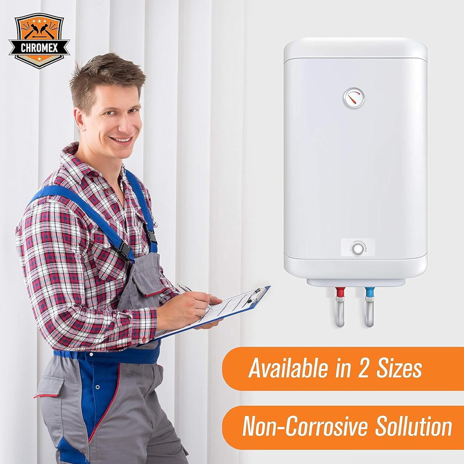 Chromex Tankless Water Heater Descaling Solution, Highly Effective Descaler, 4 Gallon Value Pack