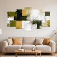 thumbnail image 4 of ZHONGYUTONG Abstract Wall Art 5 Piece Canvas Prints Black White and Gray Yellow Wall Decor Modern Living Room Bedroom Office Home Decor Framed (16x24inx2pcs 16x32inx2pcs 16x40inx1pcs), 4 of 5