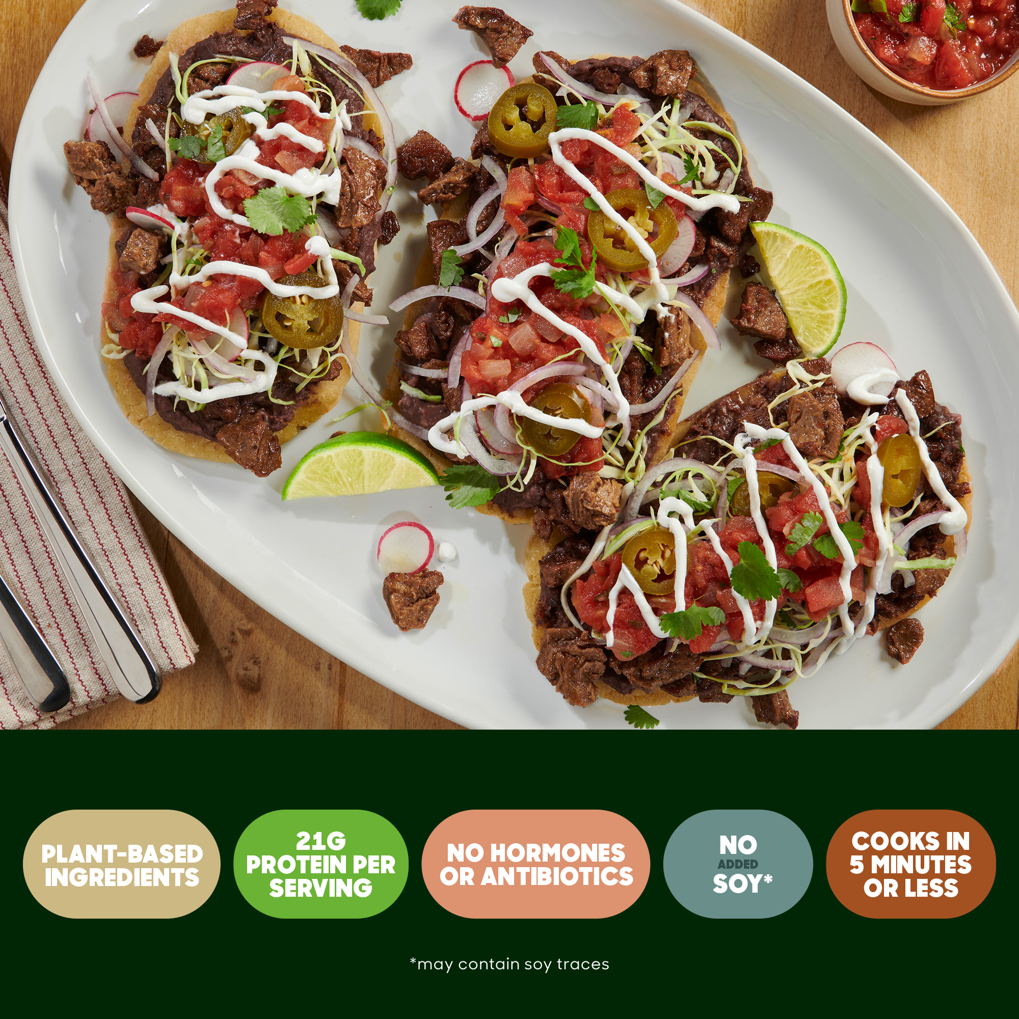 Beyond Meat Beyond Steak Plant-Based Seared Tips 10 oz Packaged Meals (Frozen) - image 3 of 9