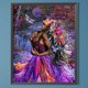 thumbnail image 3 of Pintura de diamante 5D DIY, taladro redondo completo, AB parcial, Kit de dama en el bosque, 45x55cm, 3 of 9