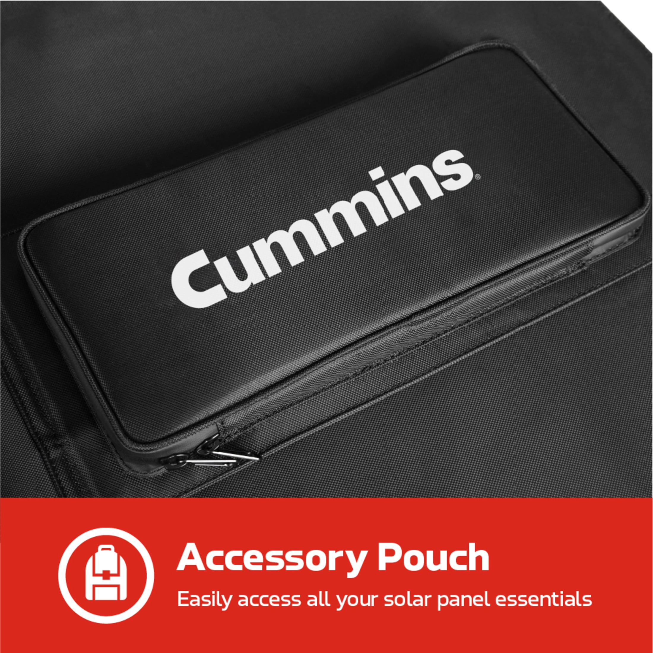Cummins Portable 100W Solar Panel for Portable Power Stations, iPhone, iPad, Tablets, Laptop, with QC 3.0 USB and USB-C ports, DC Output, for Outdoors, Camping, RVs, and Travel