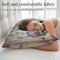 thumbnail image 5 of Purple Flowers Throw Pillow Covers, Vintage Weeping Spring Floral Truck Butterfly Retro Soft Breathable Pillow Cases with Invisible Zipper, King Size Pillowcases for Couch Bed Sofa Chair 20x36 Inches, 5 of 9