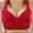 3-Red, variant on YWDJ Bras for Women Plus Size Closure in Back Workout Bras No Wires Gym Bras Adjustable Straps Full Coverage Bras Push up Low Support Wrap Bras Padded Lace Sleep Bras Solid Bras Black L