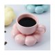 thumbnail image 4 of Juego de taza y platillo de café con flores Juego de taza y platillo lindo Taza de café de cerámica con platillo de girasol Latte Blanco, 4 of 5
