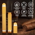 thumbnail image 2 of Cigar Tube Classic Aluminum Cigar Holders Humidor Cigar Case Portable Storage for Men Cigar Lovers(Golden), 2 of 6