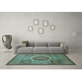 thumbnail image 3 of Ahgly Company Indoor Square Oriental Light Blue Modern Area Rugs, 5' Square, 3 of 4