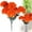 Sunset Red, variant on 7 Heads Artificial Carnation Bouquet, Soft Silk Faux Flowers with Green Plastic Stems, Lifelike Floral Arrangement for Wedding Bridal Bouquets, Home Table Centerpieces & DIY Floral Crafts, 18"