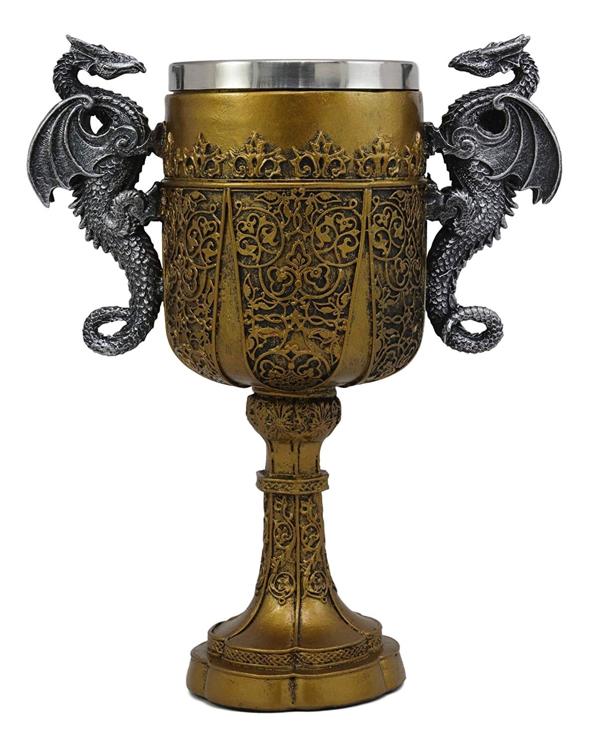Ebros Decorative King Arthur Pendragon Holy Grail The Golden Cup Of
