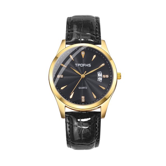 Up to 65% Off TPOFHS Waterproof Calendar Belt Rhinestone Corrugated Men's Watch Necklace Rings Earring Jewelry on Clearance