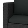 thumbnail image 5 of vidaXL 2 Piece Garden Lounge Set with Cushions Poly Rattan Black, 5 of 5