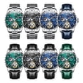 thumbnail image 6 of OLEVS Automatic Watches for Mens Starry Sky Skeleton Tourbillon Self Winding Mechanical Moon Phase Luminous Waterproof Luxury Dress Mens Wrist Watches Gifts Reloj Para Hombre Black/Blue/Green, 6 of 14