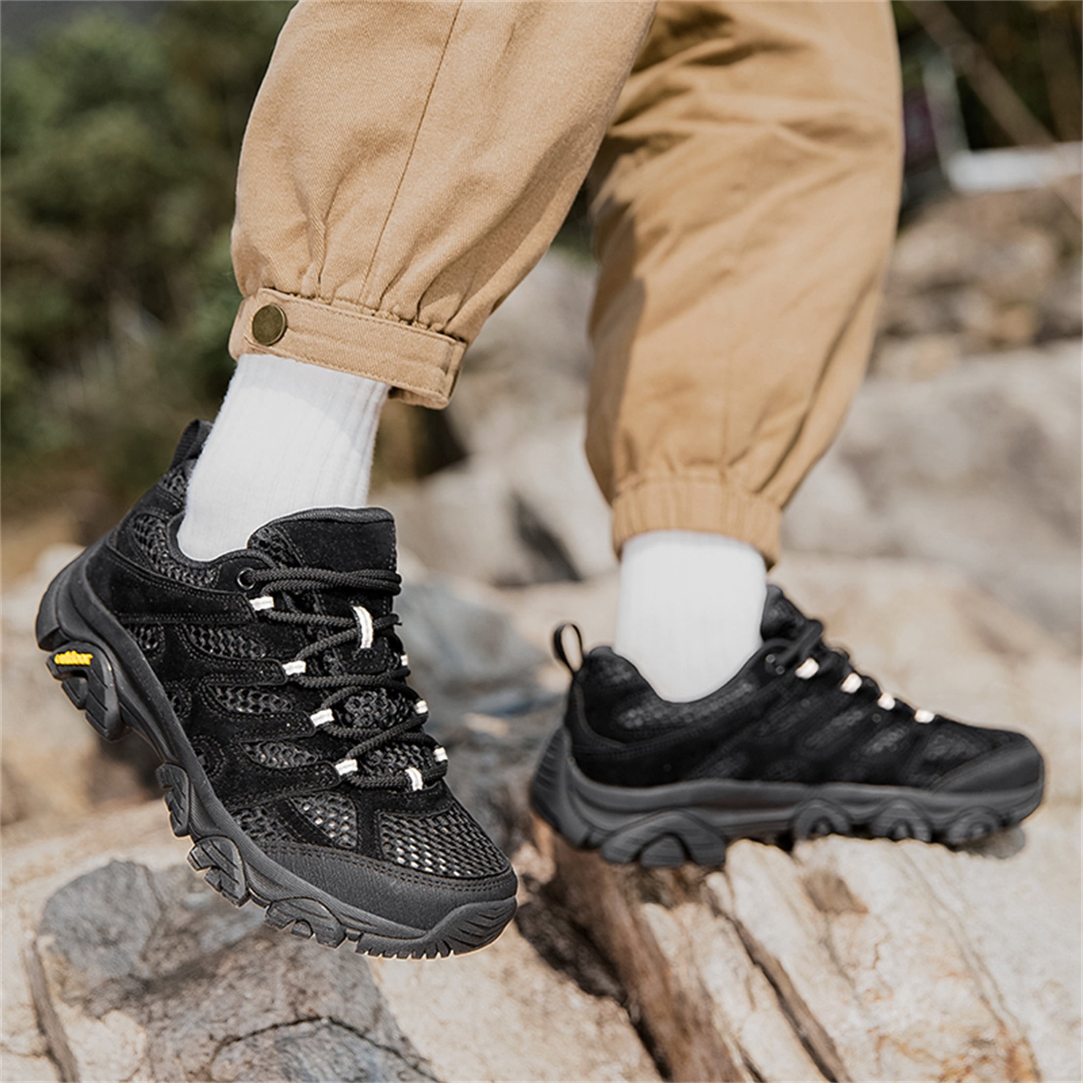 YOURDIARY Womens Mens Low Top Hiking Shoes Lightweight Breathable Mesh Walking Sneakers Trekking Trails Outdoor Shoes