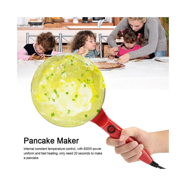 700W Electric Non-Stick Crepe Pizza Pancake Omelette Maker Kitchen Baking Pan-Red Black