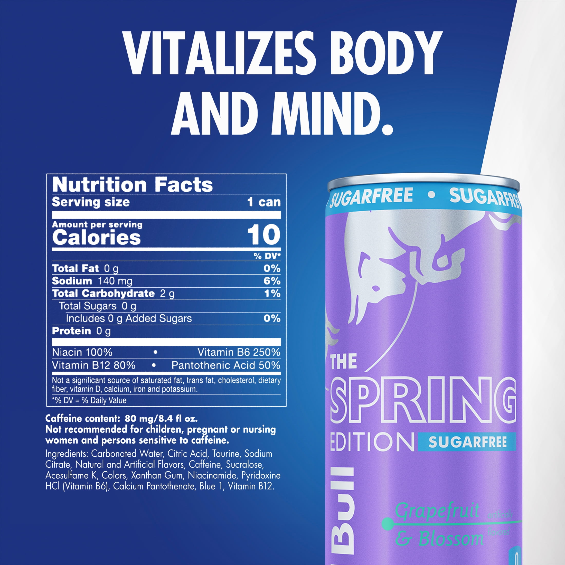 Red Bull Spring Edition Sugarfree Energy Drink, Grapefruit Red Bull Spring Edition Sugarfree Energy Drink, Grapefruit
