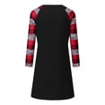 thumbnail image 6 of Patlollav Womens Hot Drilling Round Collar Long Sleeve Dress Party Long Dress, 6 of 6