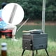 thumbnail image 2 of Tubo de estufa Tubo de chimenea recto Tubo de estufa de acero inoxidable para estufa de tienda de campaña caliente Estufa de camping Juegos de tubos de chimenea para ventilación de humo o escape Plata, 2 of 5