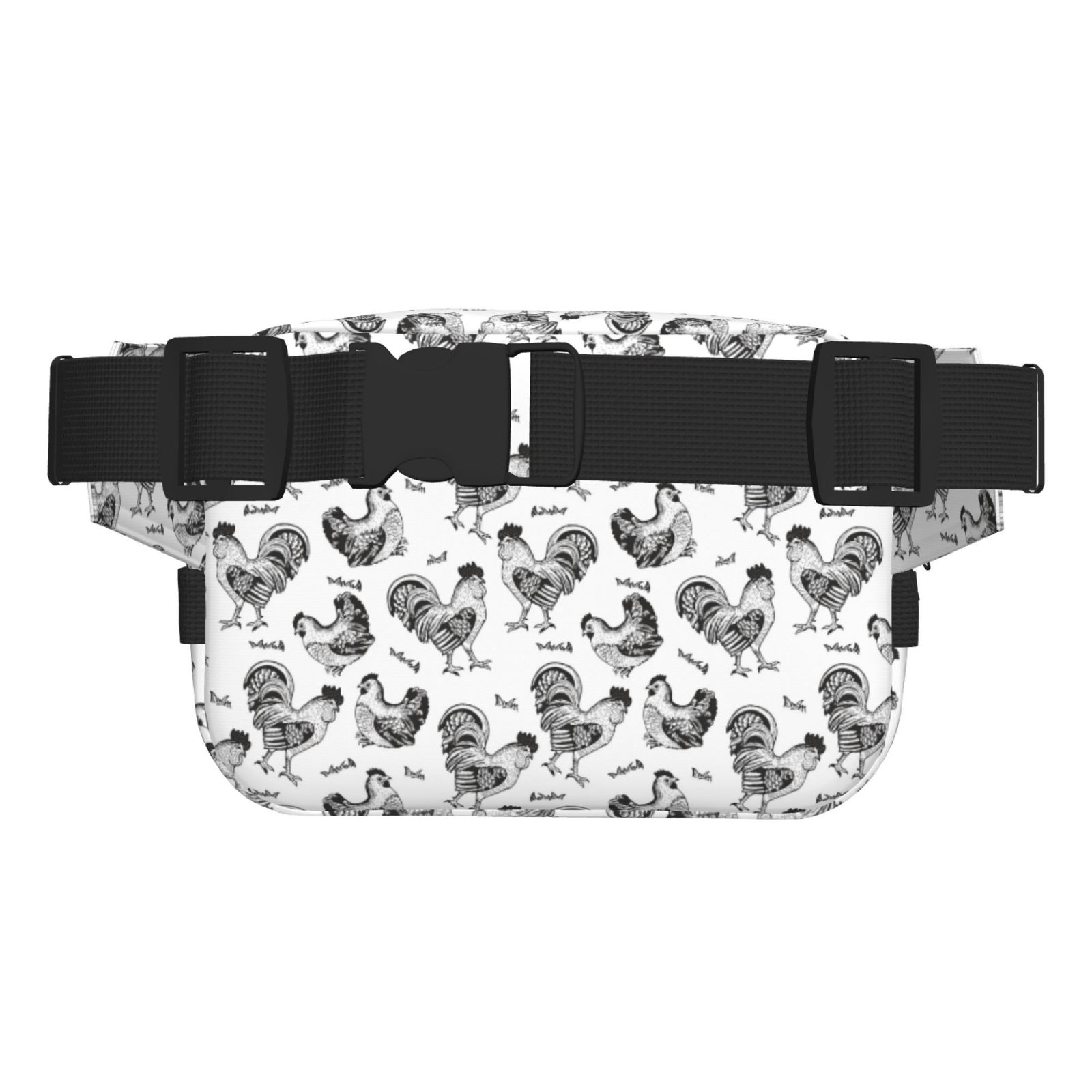 Hirioo Retro Rooster for Double Layer Waist Bag Adjustable Fanny Pack For Travel Running Hiking