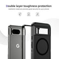 thumbnail image 2 of Magnetic for Google Pixel 8 Case,Compatible with MagSafe,Military Grade Dropproof Translucent Matte Hard Back Soft Edge Anti-Fingerprint Protective Case for Google Pixel 8,Black, 2 of 8
