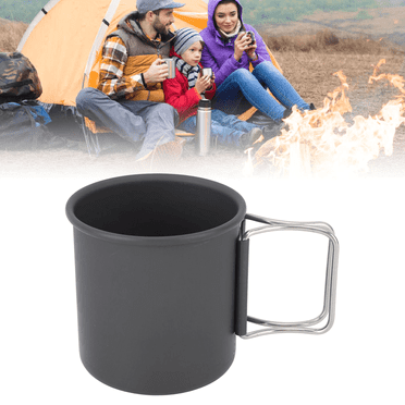 Stainless Steel Camping Mugs, Camping Coffee Mug with Foldable Handle,Lightweight Portable Backpacking Mug For Outdoor Camping Picnics Hiking Climbing Parties Hiking Travel.