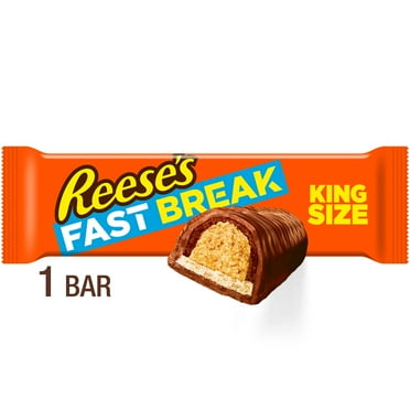 Reese's Fast Break Milk Chocolate, Peanut Butter and Nougat King Size Candy, Bar 3.5 oz