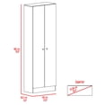 thumbnail image 5 of High-capacity five-shelf double door cabinet for various living spaces easy to put together, 5 of 7