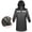 Black, variant on Plus Size Rain Poncho with Hood and Reflective Stripes, Big and Tall Rain Poncho, Ideal as Rain Ponchos for Adults