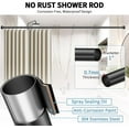 thumbnail image 4 of AIR-Black Shower Curtain Rod 36-98 Inches (3-8.2ft) Non Rust Adjustable Shower Rod Spring Tension Non Slip No Drilling Stainless Steel Shower Rods for Bathroom Window, 4 of 4