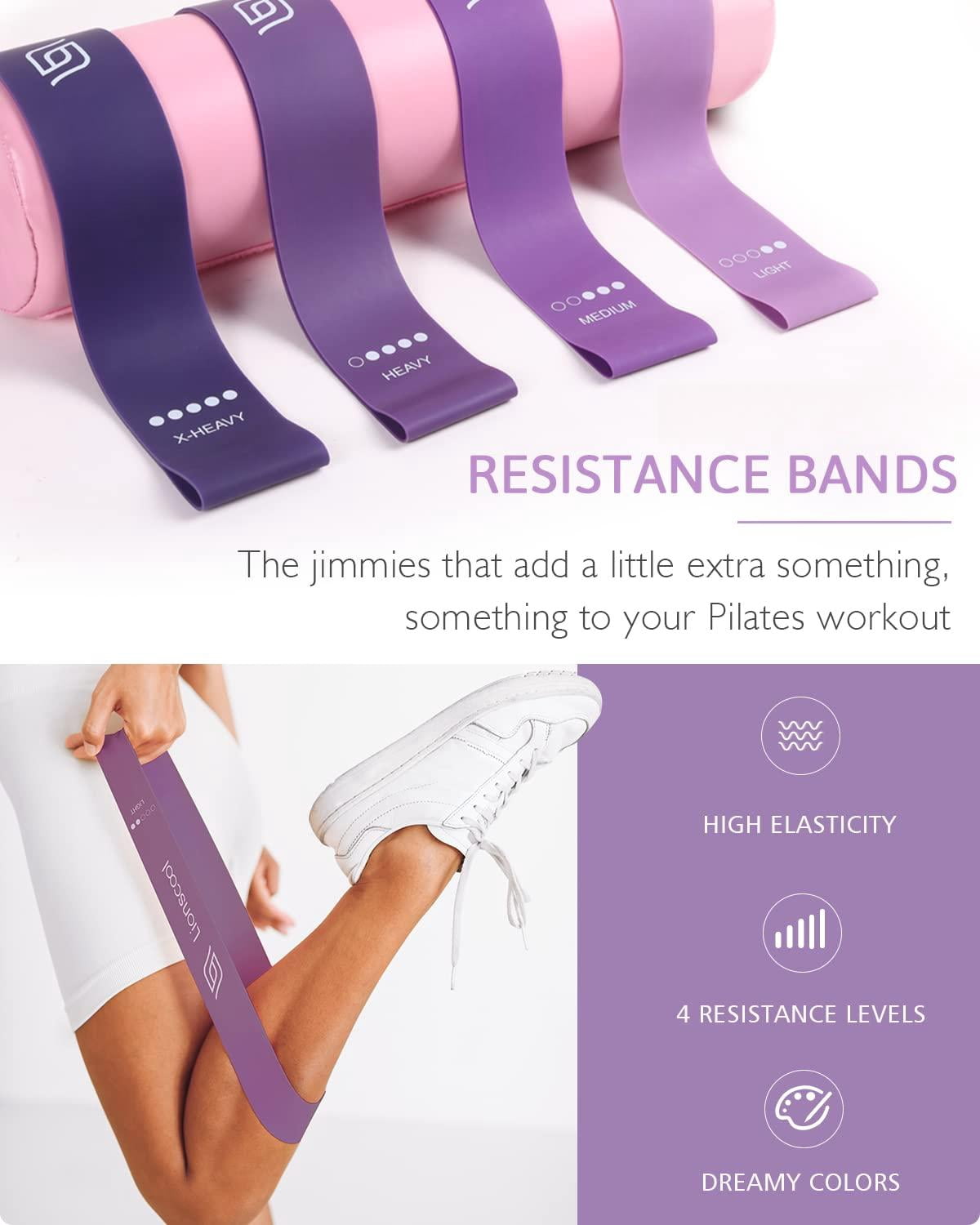 Pilates Ring Set - 14" Anti-deformation Magic Circle With Padded Handles  Mini Ball Resistance Bands Guide & Bag