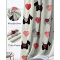 thumbnail image 3 of Cute Scotch Dogs Blackout Curtains for Bedroom Living Room Darkening Curtains 84 Inch Length 2 Panels Set Red Heart Lovely Pets Vintage Window Curtain Window Treatment Grommet Drapes 42"x84", 3 of 9