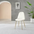 thumbnail image 4 of 2x White Corona Dining Chairs (Gold), 4 of 6