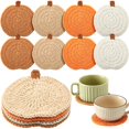 thumbnail image 1 of wonima44 8 Pcs Fall Coasters Crochet Thanksgiving Pumpkin Coaster 4.72inch Orange Home Decor Handmade Woven Pumpkin Drink Cup Pad Mats for Autumn Harvest Thanksgiving Kitchen Table Party Decor Gifts, 1 of 1