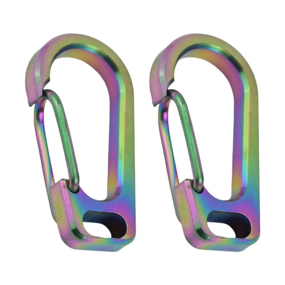 2-Pack Metal Alloy Carabiner Clips, Quick Release Keychain Snap Hooks for Camping, Hiking, Outdoor Gear