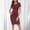 *Wine, variant on ClodeEU Womens Round Neck Short Sleeve Bodycon Knee Length Dress ,Slim Fit Casual Dress Gray,Womens Plus XXL