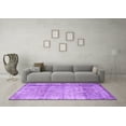thumbnail image 3 of Ahgly Company Indoor Round Abstract Purple Contemporary Area Rugs, 5' Round, 3 of 4