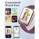 thumbnail image 2 of Reloj inteligente RUIMEN H1 de 1,8 pulgadas para hombre y mujer con 2 correas, color morado, 2 of 7