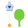 thumbnail image 1 of Children's Hanging Table Tennis Trainer Door Frame Exercise Equipment Self Training Blue 1 Paddle, 1 of 8