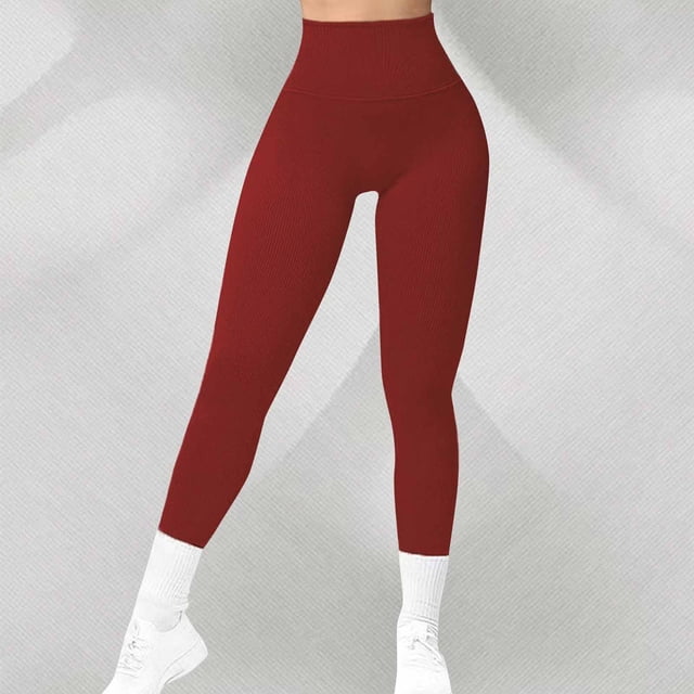 Soki Pantalon de Yoga Taille Haute Contrôle du Ventre Leggings de Course pour Femmes