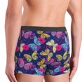 thumbnail image 4 of Men's Boxer Briefs, Paint Butterflies Soft Comfy Mens Underwear Boxer Briefs Breathable With Widen Waist, 4 of 7