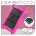 thumbnail image 7 of FJLBDE Case for iPad 6th / 5th Gen (2018 2017) / iPad Air 2 / iPad Pro 9.7 inch, Rugged Shockproof Tablet Cases Cover with Kickstand Shoulder Strap, Rose, 7 of 7