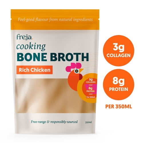 Freja Rich Chicken Cooking Bone Broth 350ml, British Import (Pack of 3)