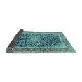 thumbnail image 2 of Ahgly Company Indoor Square Medallion Light Blue Traditional Area Rugs, 4' Square, 2 of 4