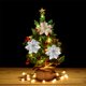thumbnail image 5 of 10/5 piezas de 15 cm de flores navideñas con purpurina, flores artificiales de Pascua, adorno para árbol de Navidad, decoración del hogar, Navidad, Año Nuevo, 5 of 5