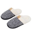 thumbnail image 2 of Fuzzy Slippers For Women Fuzzy House On Indoor Outdoor Bedroom Furry Lined Ladies Comfy Memory Foam Female Home Shoes Anti-Skid Rubber Hard Sole Grey 44 -45, 2 of 6