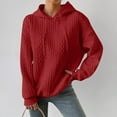 thumbnail image 2 of ChaoHeng Womens Hoodies Pullover Graphic 50% Off Clear 50% Off Clear,Fashion Women's Casual Long Sleeve Round Neck Ladies Sweatshirts Tops Blouse Plain Hoodie,Red,XXXXXL, 2 of 9